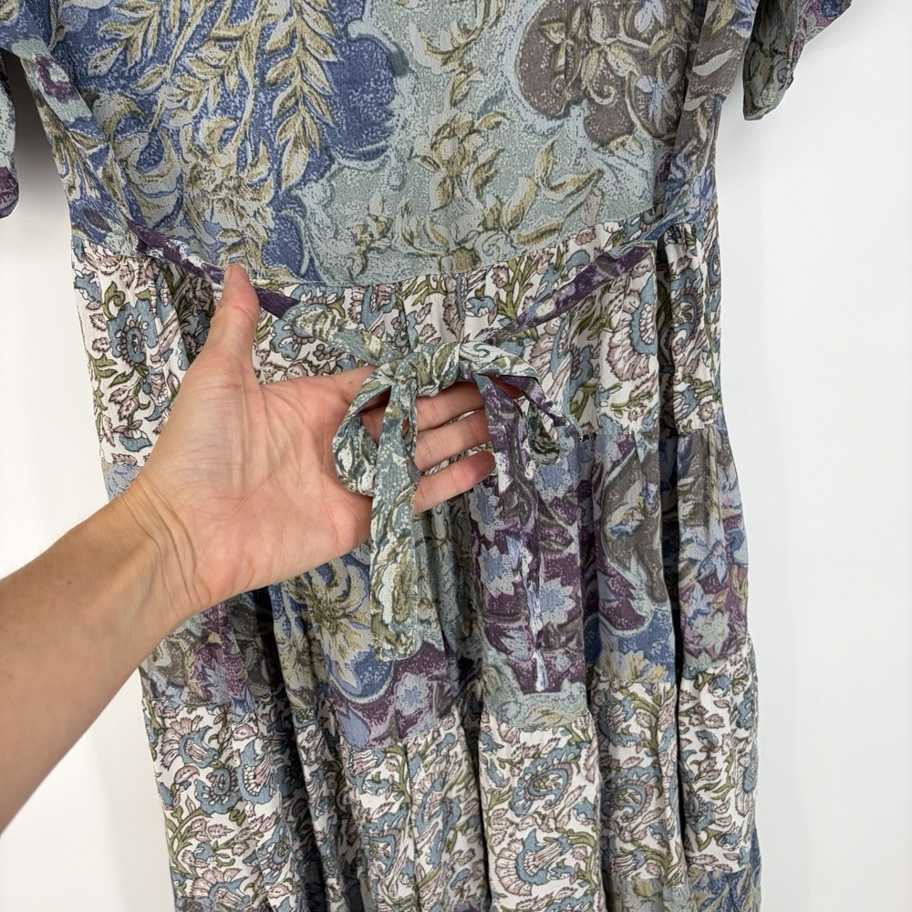 Nostalgia Vtg 90s Floral Dress M Cottagecore Fairy Grunge Boho Romantic Tiered - Picture 13 of 14